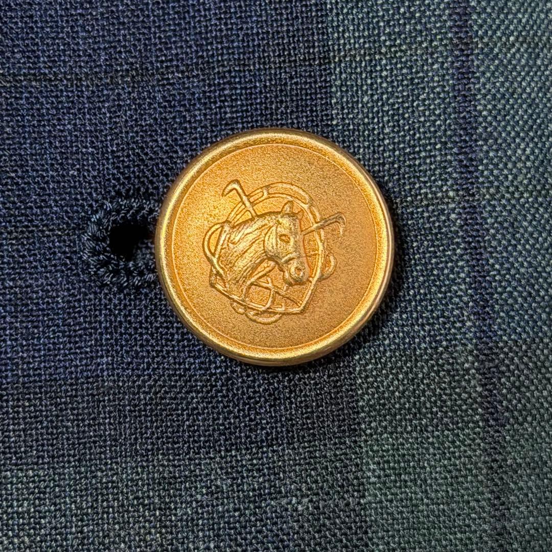 CHAPS ラルフローレン ブレザー ブラックウォッチ チェック柄 金ボタン