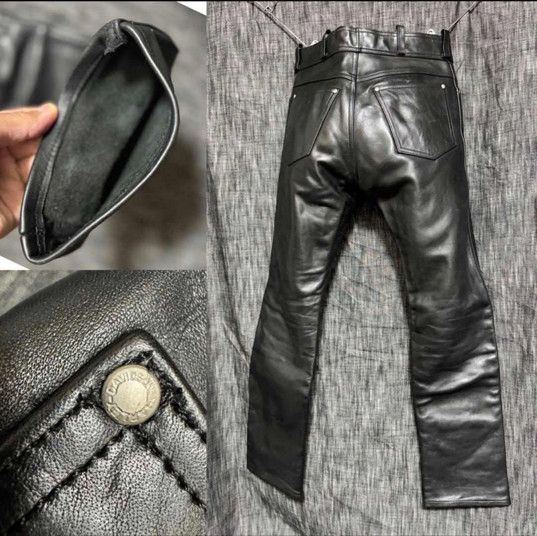 Harley-Davidson ハーレーダビッドソン　牛革　レザーパンツ　黒