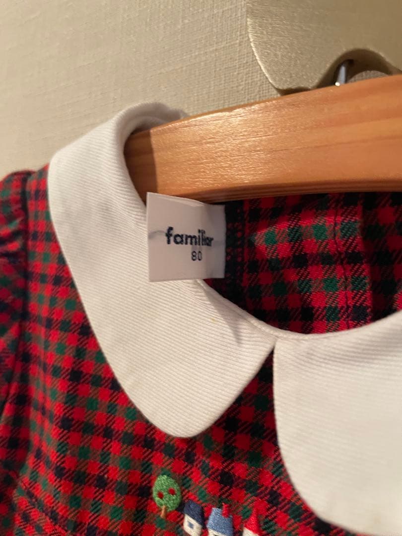familiar チェック柄ワンピース 80サイズ