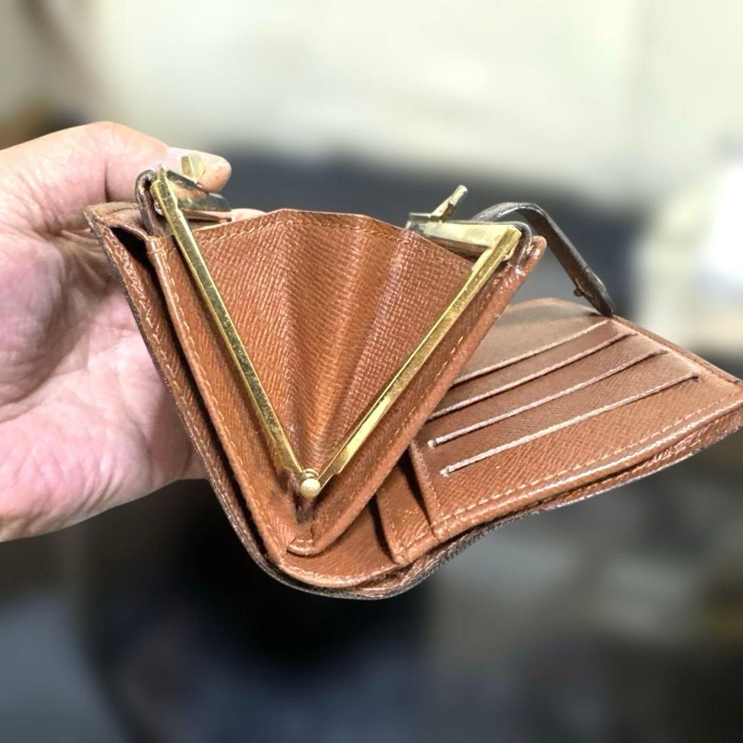 ④☆在庫SALE/良品 ♪モノグラム がま口 財布