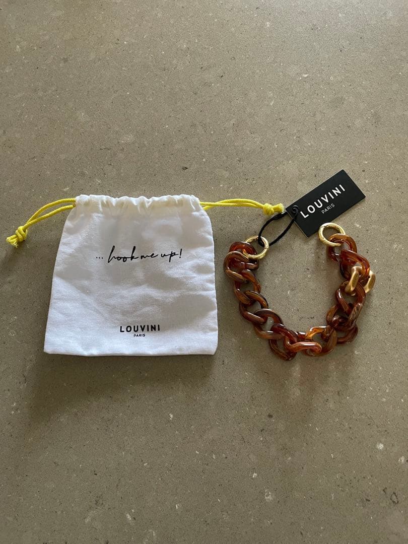 LOUVINI PARISハンドストラップ PETIT ZOE　BROWN