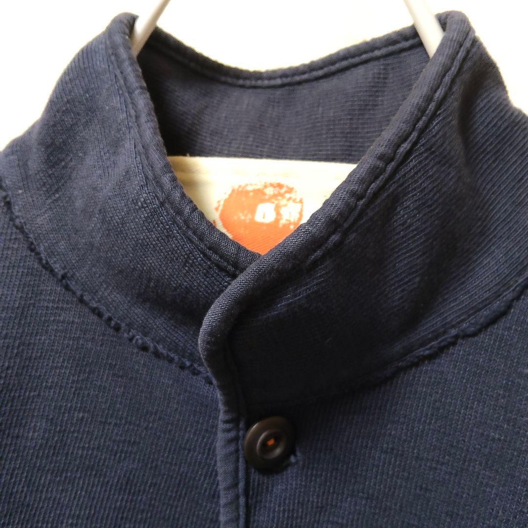 美品 45rpm スウェット ベスト スタンドカラー 紺 5 XL ノースリーブ
