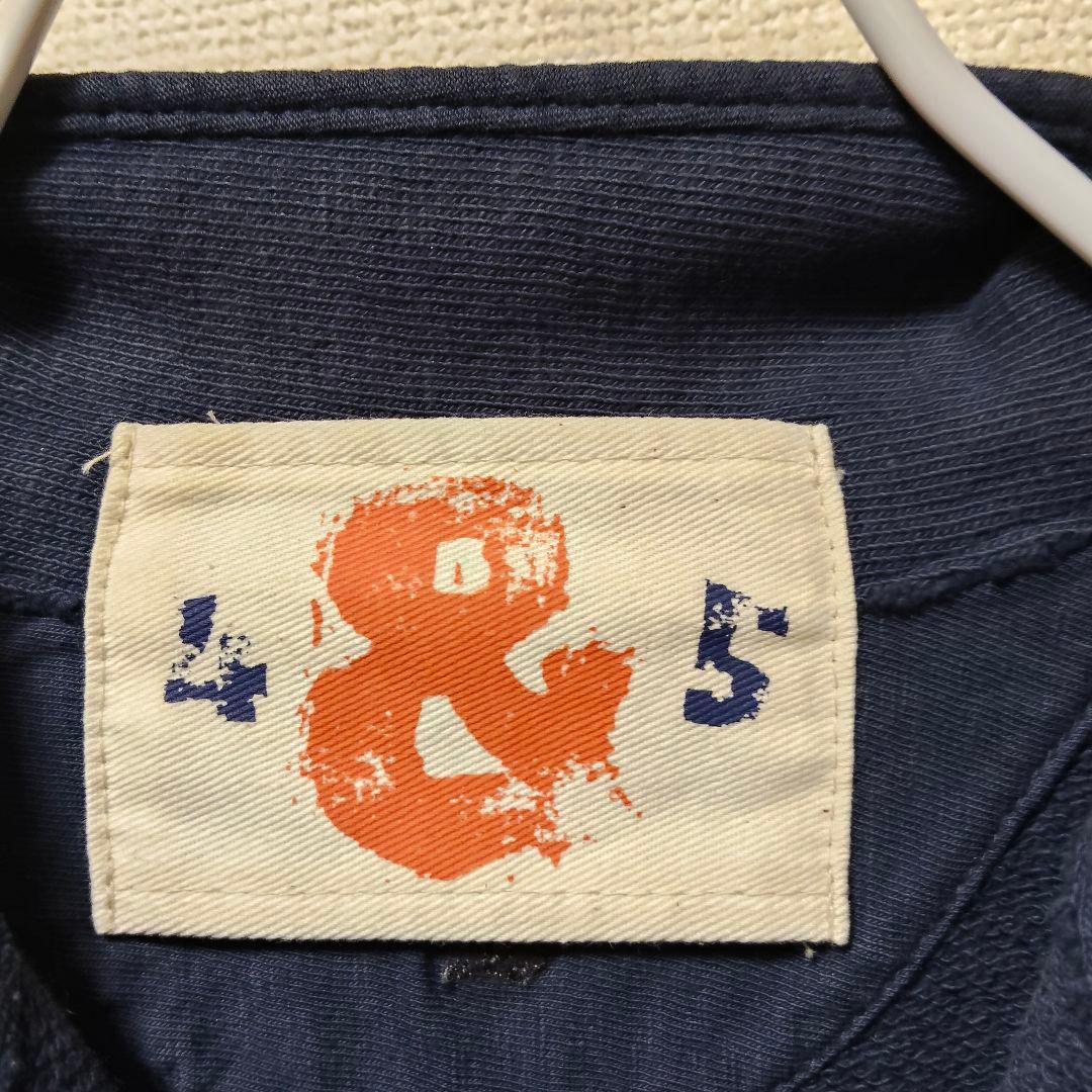 美品 45rpm スウェット ベスト スタンドカラー 紺 5 XL ノースリーブ