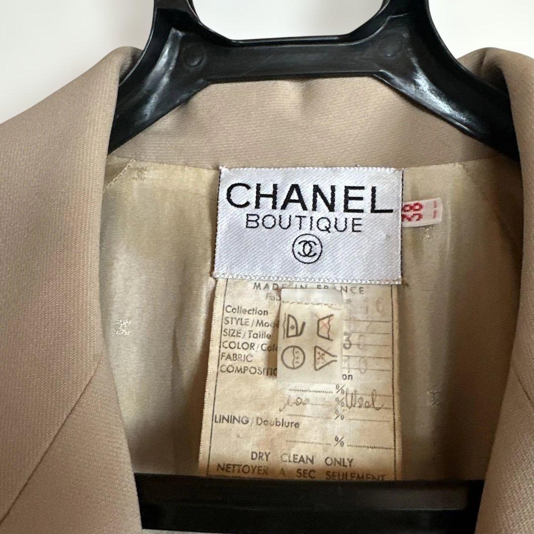 【ヴィンテージ品】CHANEL ジャケット　裏地ココマーク ベージュ