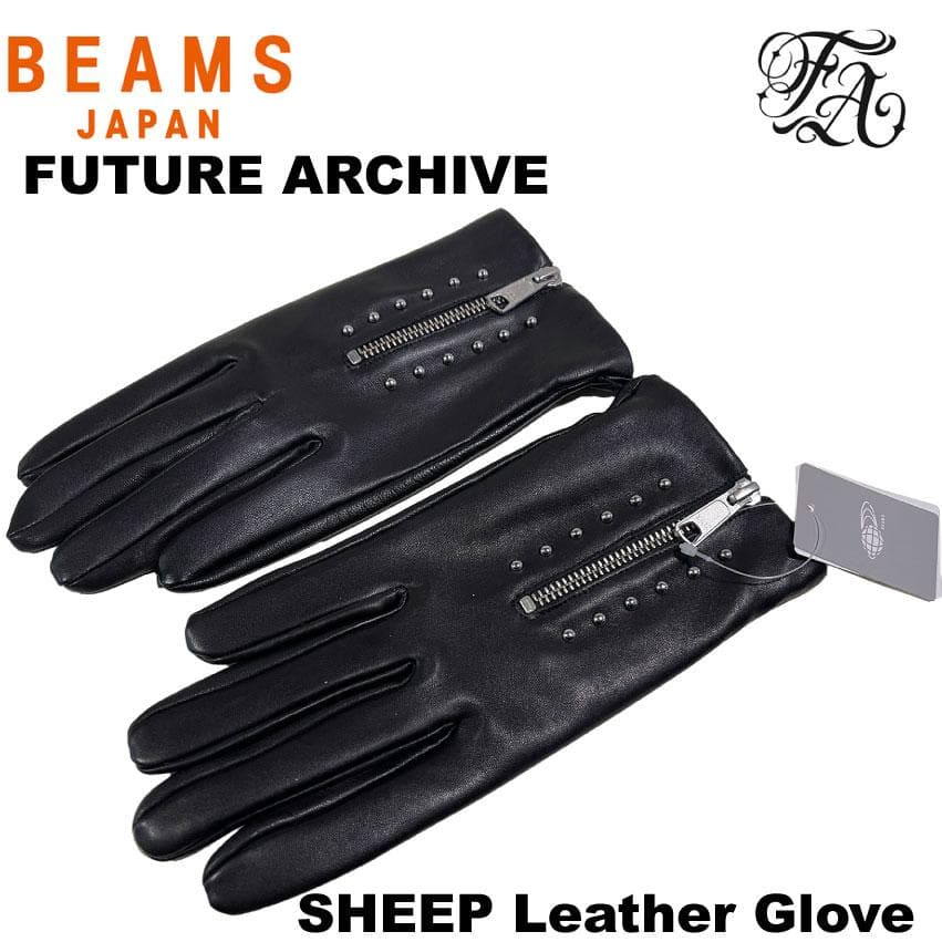 BEAMS FUTURE ARCHIVE 手袋 ブラック 2025 FW 羊革