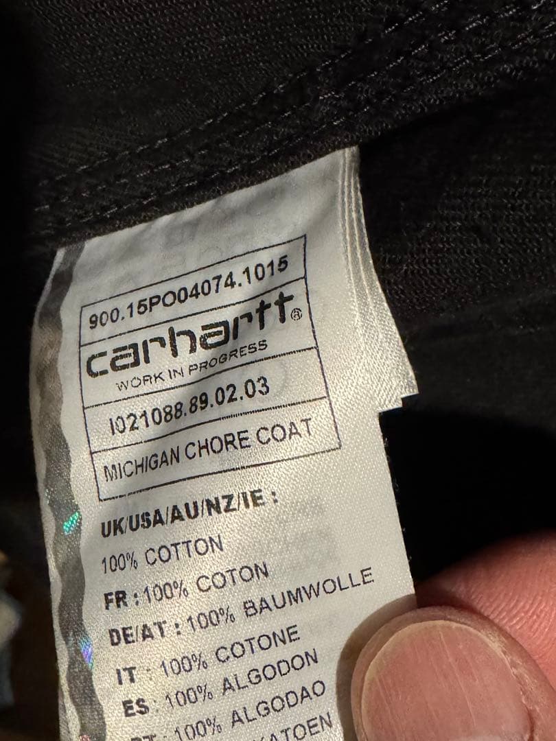 Carhartt ブラックカバーオール