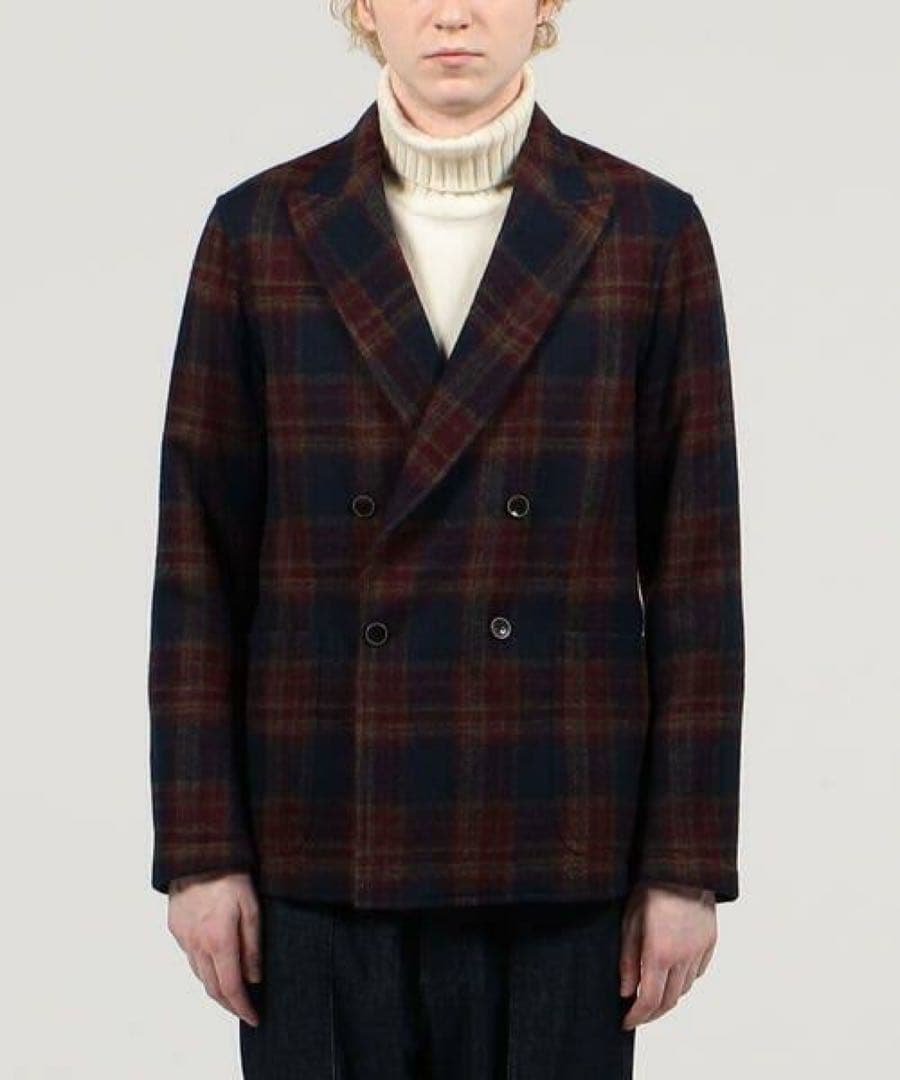 トゥモローランド 23AW 伊製ガーゼウールダブルブレスト4Bジャケット クルニ