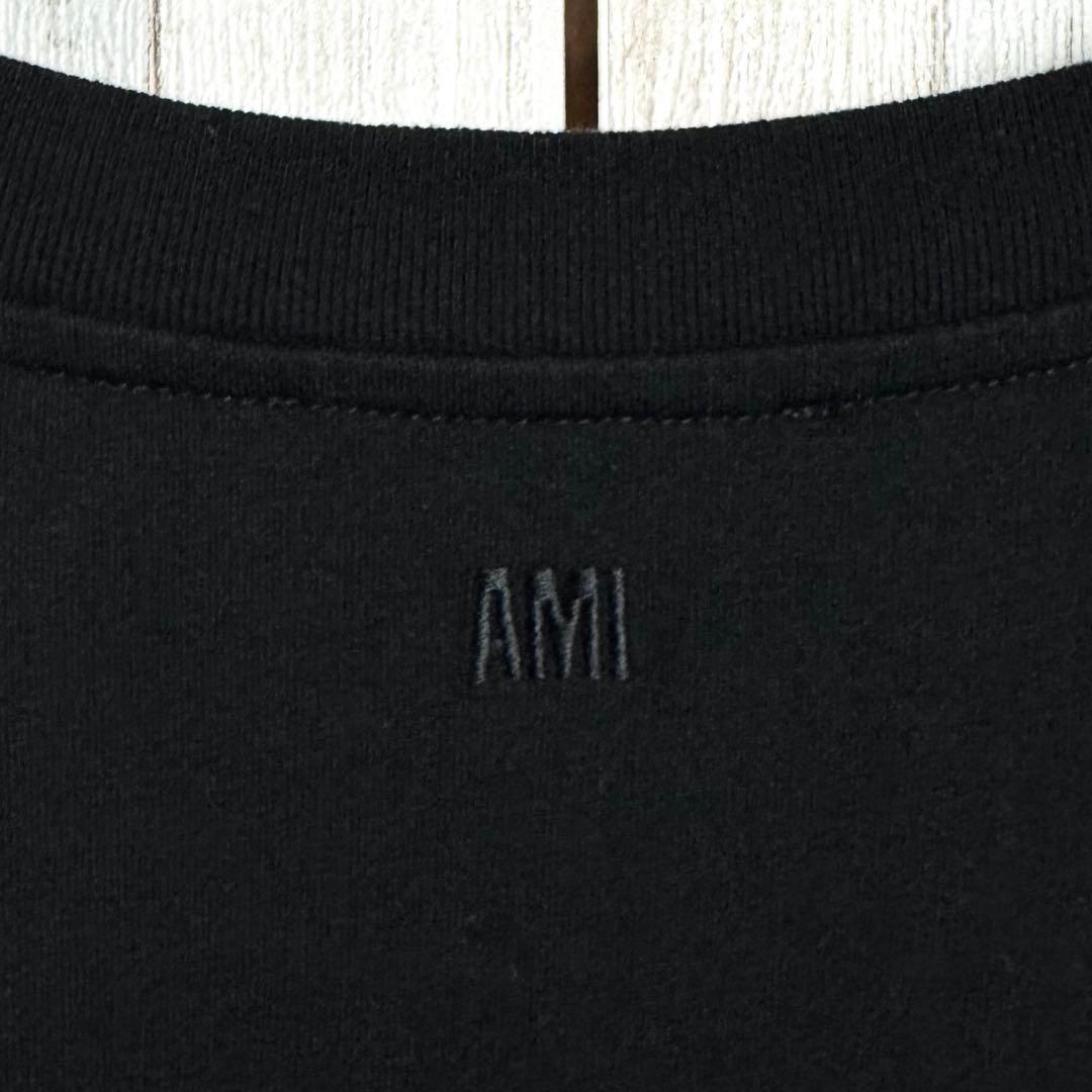 3877【未使用級・極美品・QR鑑定済・2XL】アミ 刺繍ハートロゴ Tシャツ