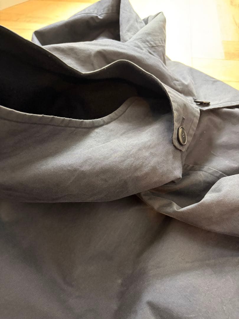 希少　22AW COMOLI コモリ　コットンフーデットコート　ネイビー　3