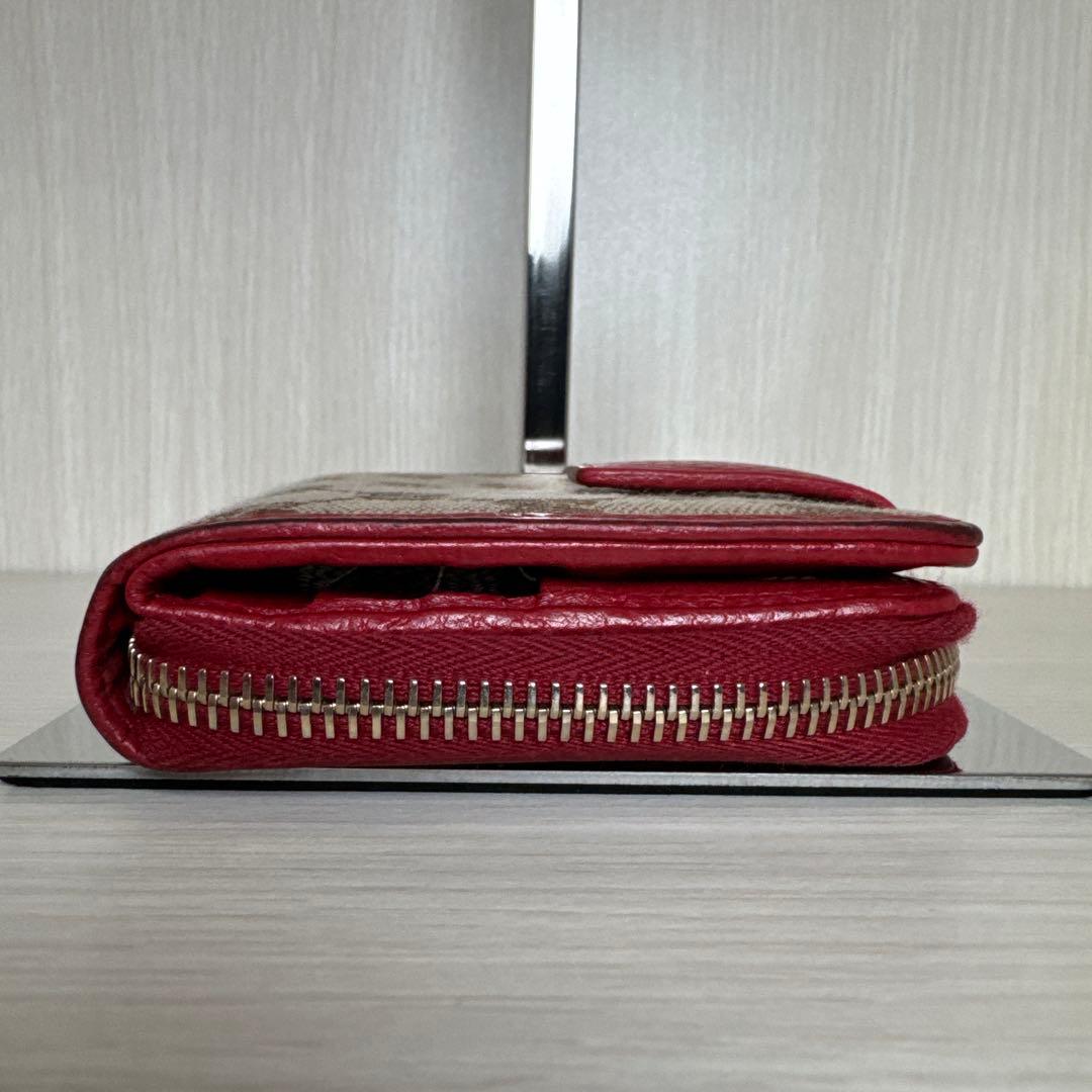GUCCI GGパターン 二つ折り財布 ベージュ/レッド