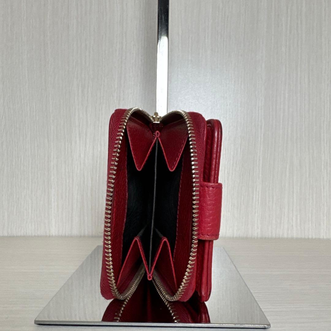 GUCCI GGパターン 二つ折り財布 ベージュ/レッド