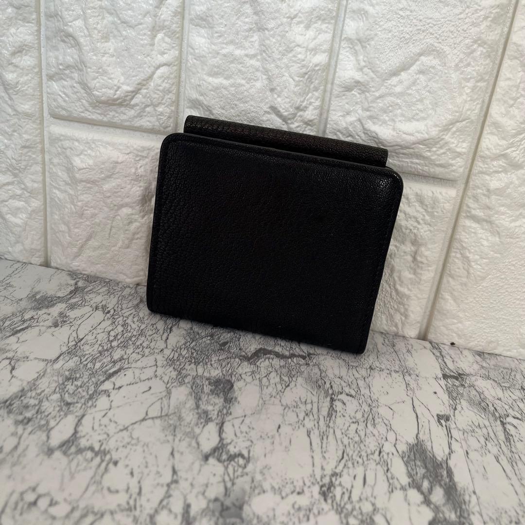 美品 Chloe クロエ ドリュー レザー 二つ折り財布 ミニ財布 ブラック 黒