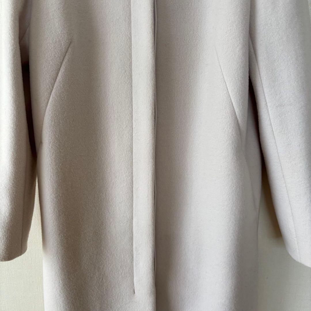 UNTITLED シャーフビーバーノーカラーコート ロングコート
