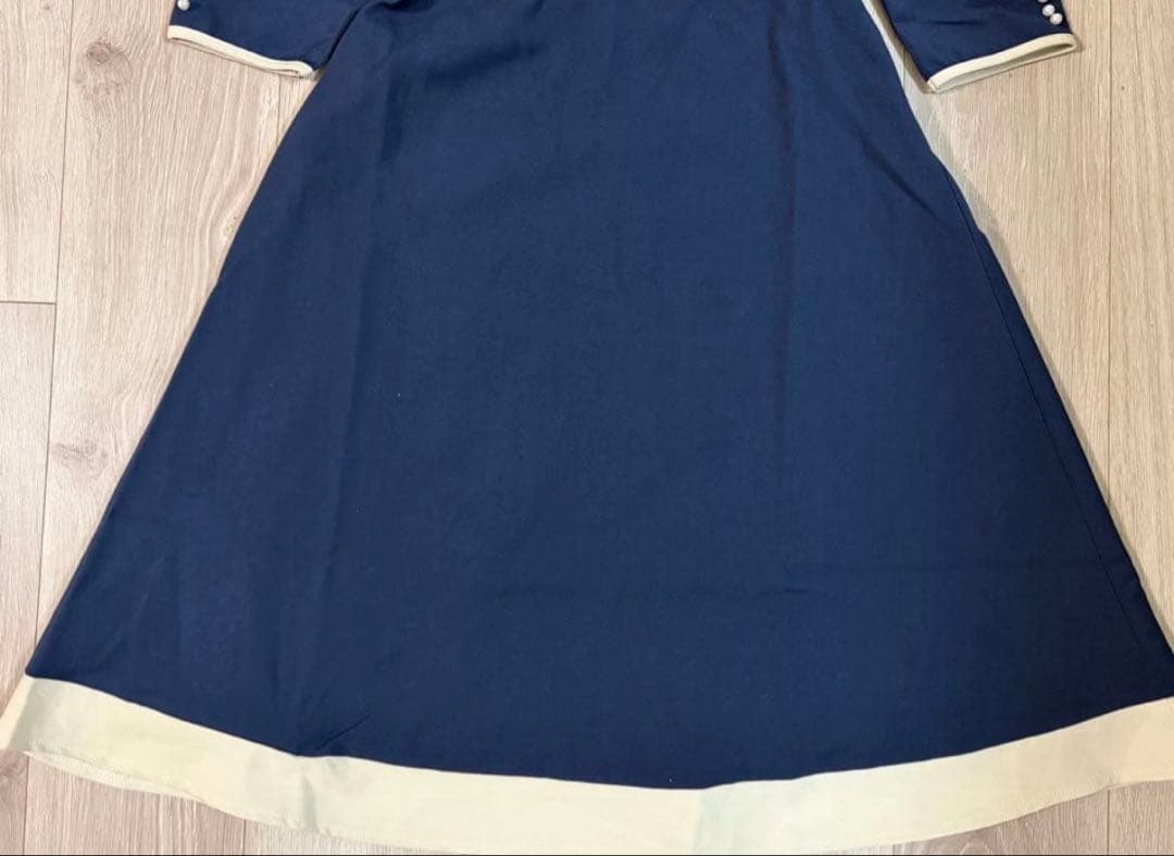 リカ 様新品タグ付き toccocloset 配色ラインボウタイリボンワンピース