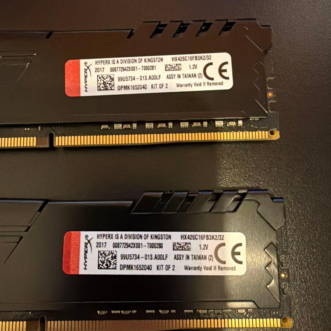 Kingston HYPERX デスクトップ用メモリ 16GB×2枚