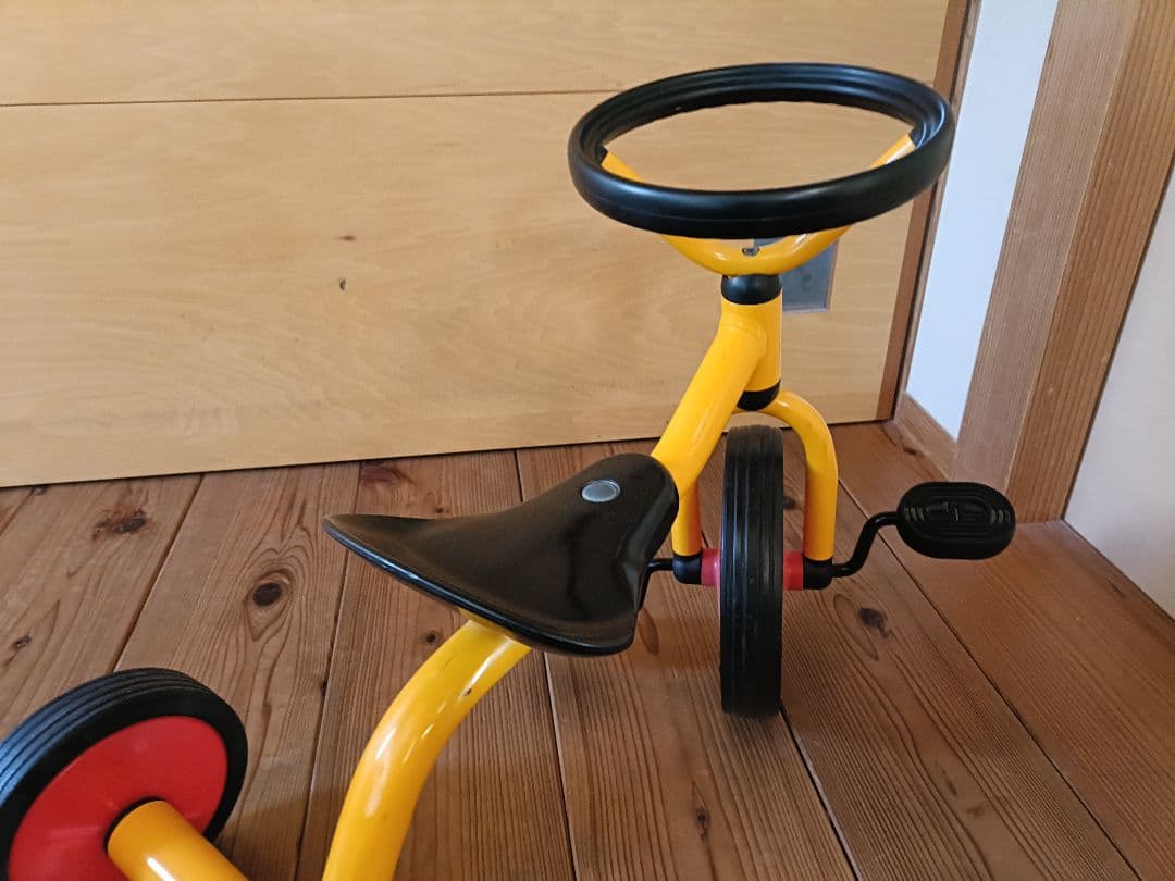 bornelund 三輪車 黄色 赤ホイール