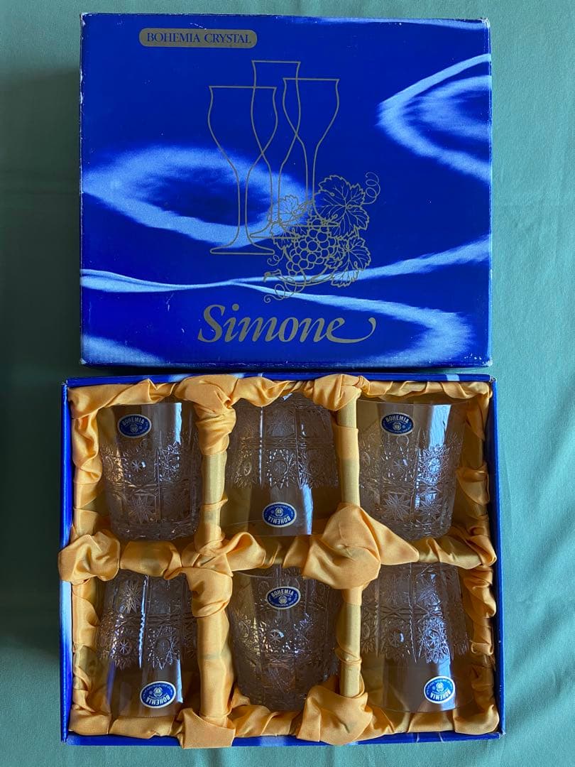 ボヘミアクリスタル Simone ウイスキーグラス 6個セット