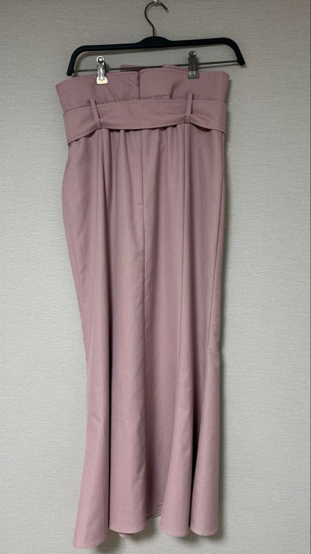 SNIDEL ベルティッドマーメイドスカート ピンク