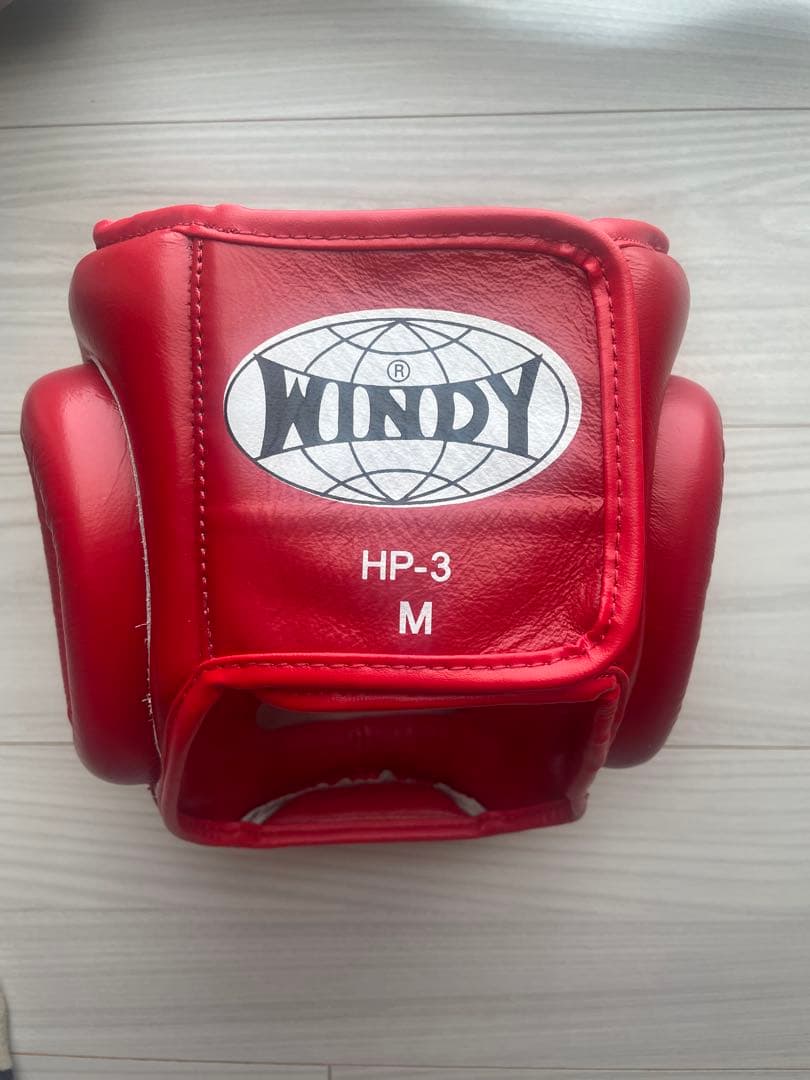 【新品未使用】WINDY ボクシングヘッドギア HP-3 M レッドヘッドガード