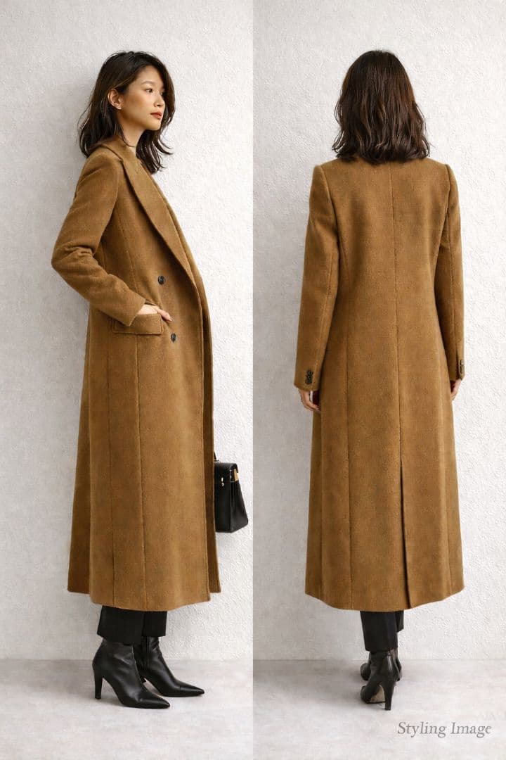 え*す様 Max Mara 白タグ カシミヤ100% ロングコート　着丈126