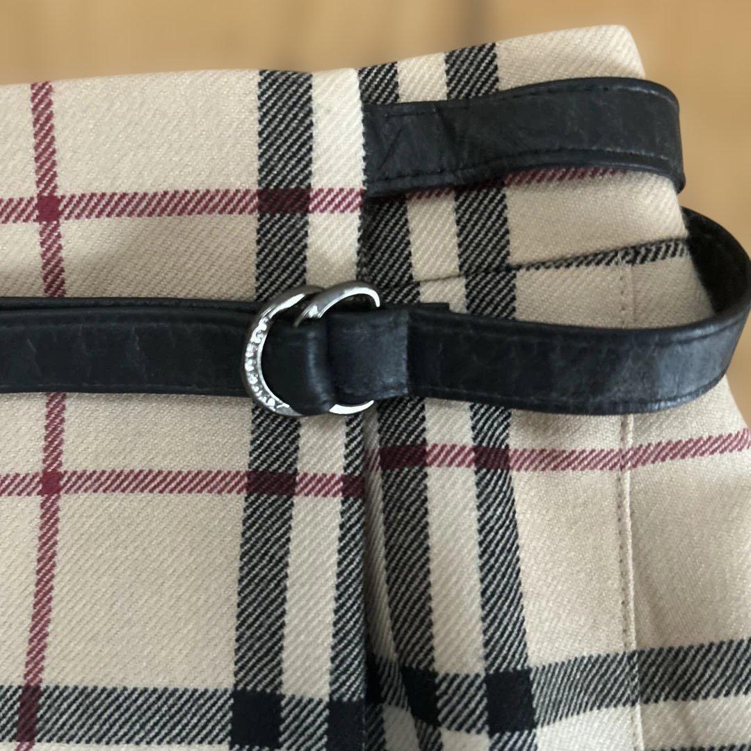 BURBERRY チェック柄 プリーツ巻スカート 38