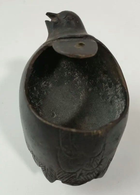 鶉(うずら)香炉　青銅製　骨董品 アンティーク品
