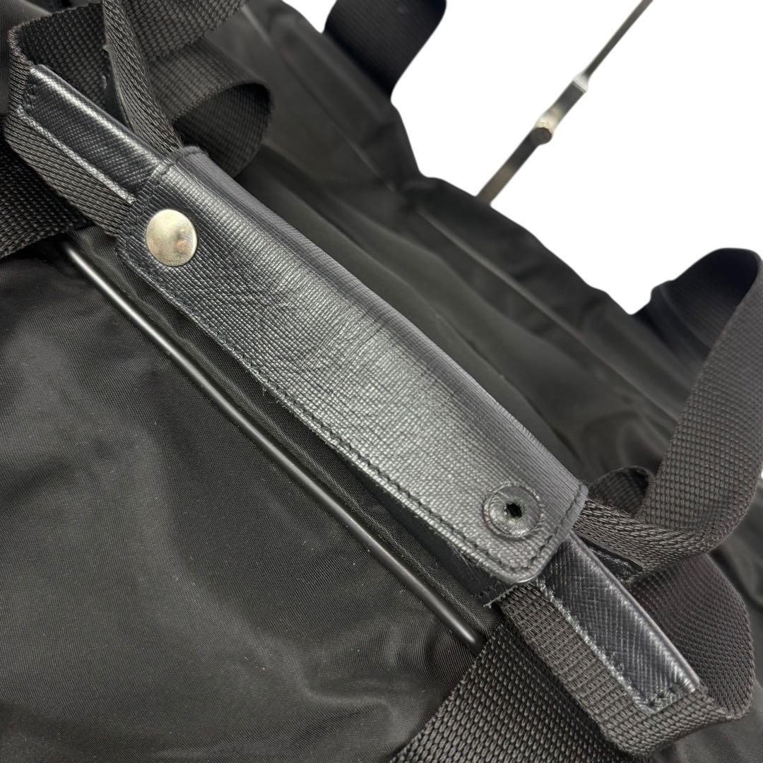 【大容量/美品】PRADA 南京錠付 ボストンバッグ ナイロン ブラック 白タグ