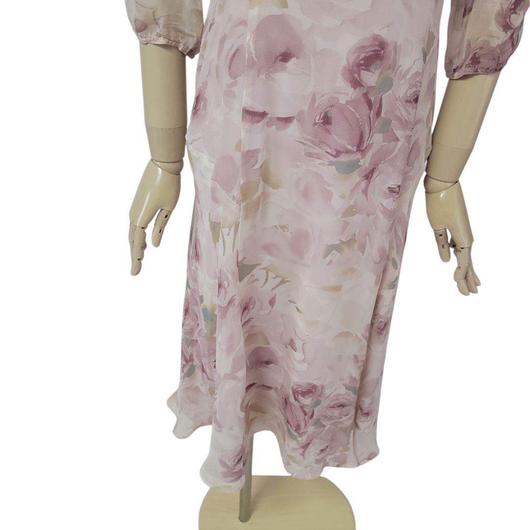 小夏のママ様✴美品 Max Mara 高級シルク 花柄ワンピース 春色 上品