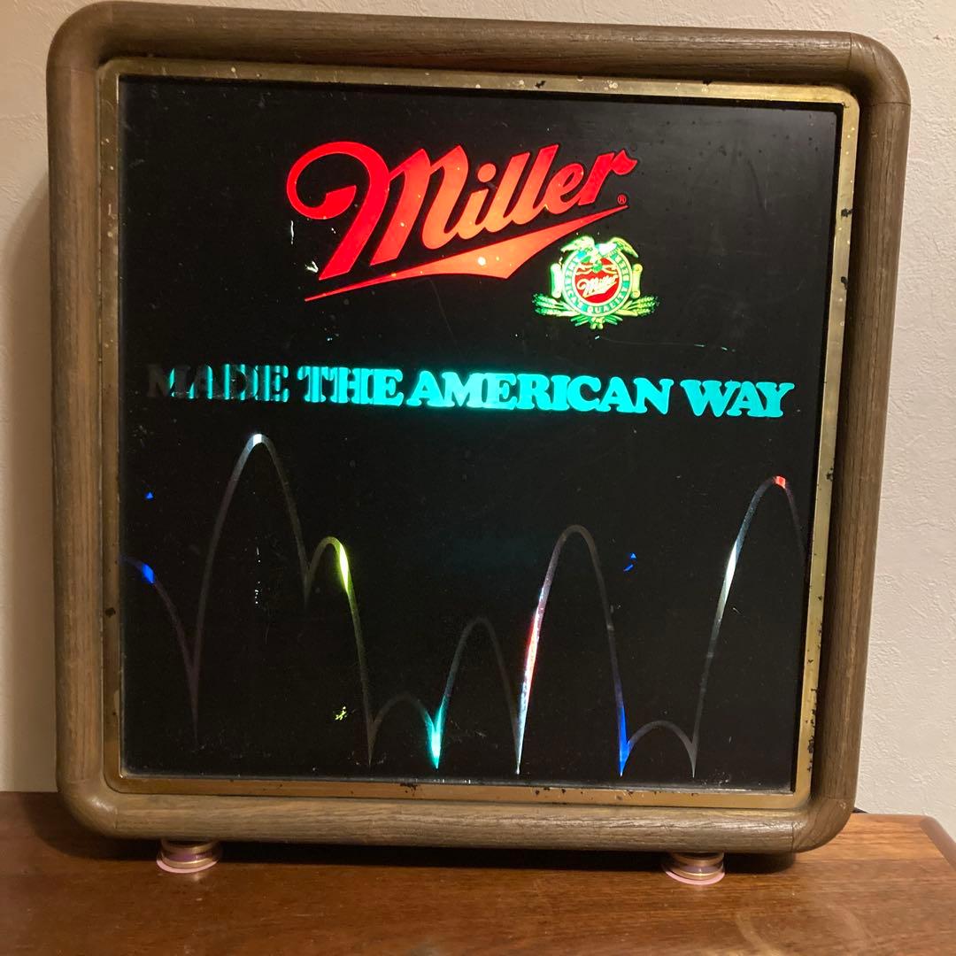 Miller 照明付きヴィンテージモーションサイン