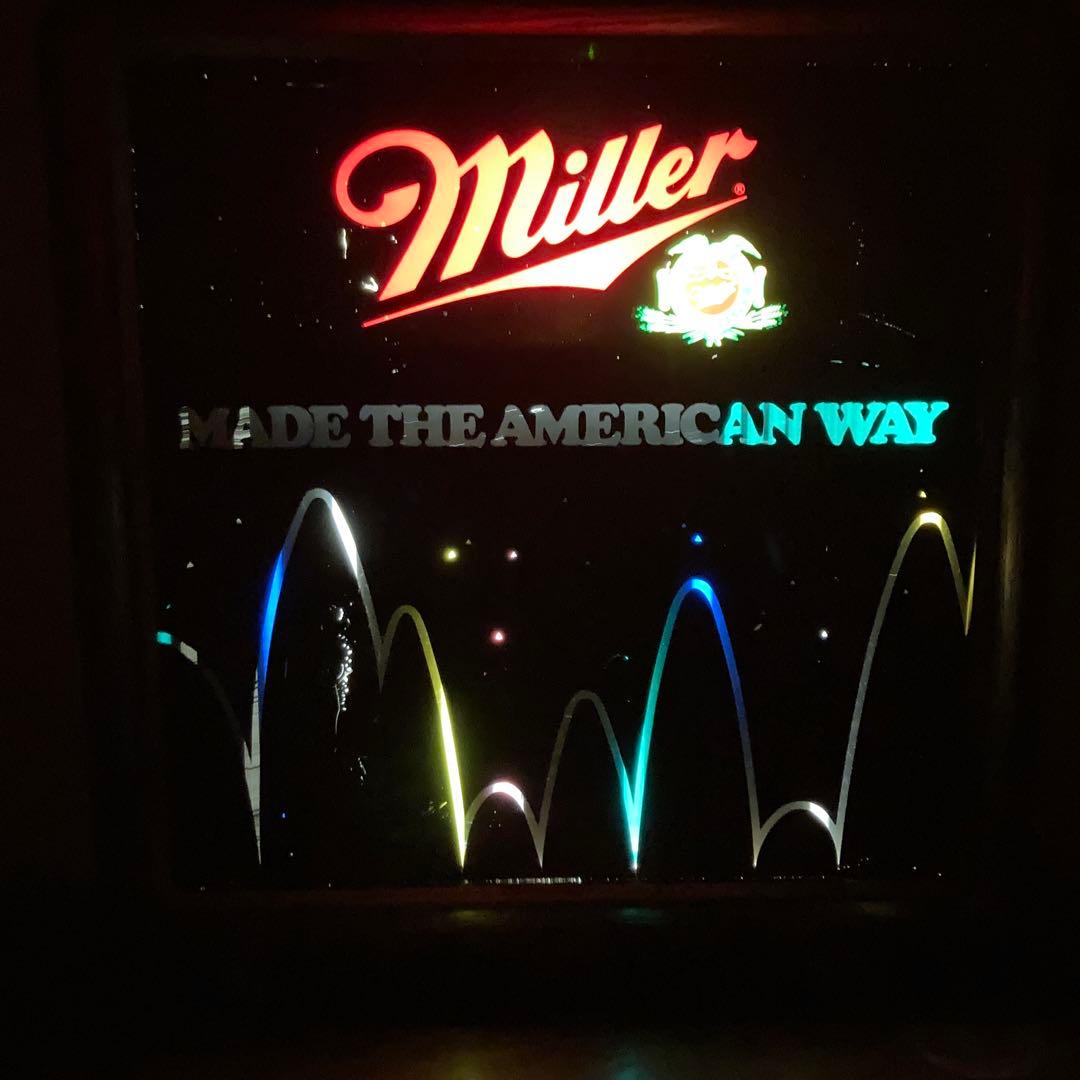 Miller 照明付きヴィンテージモーションサイン