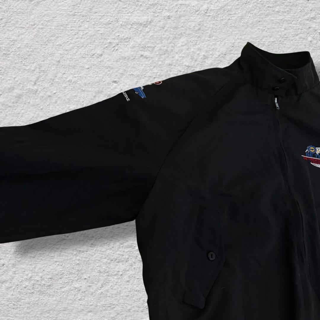 vintageスイングトップジャケット90sブラック企業系USA製G9型古着刺繍