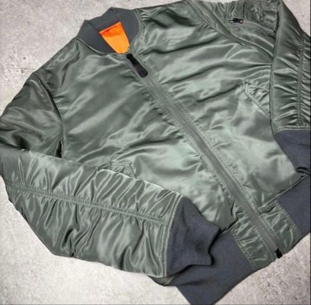 極美品 ALPHA INDUSTRIES MA-1 カーキ リバーシブル L