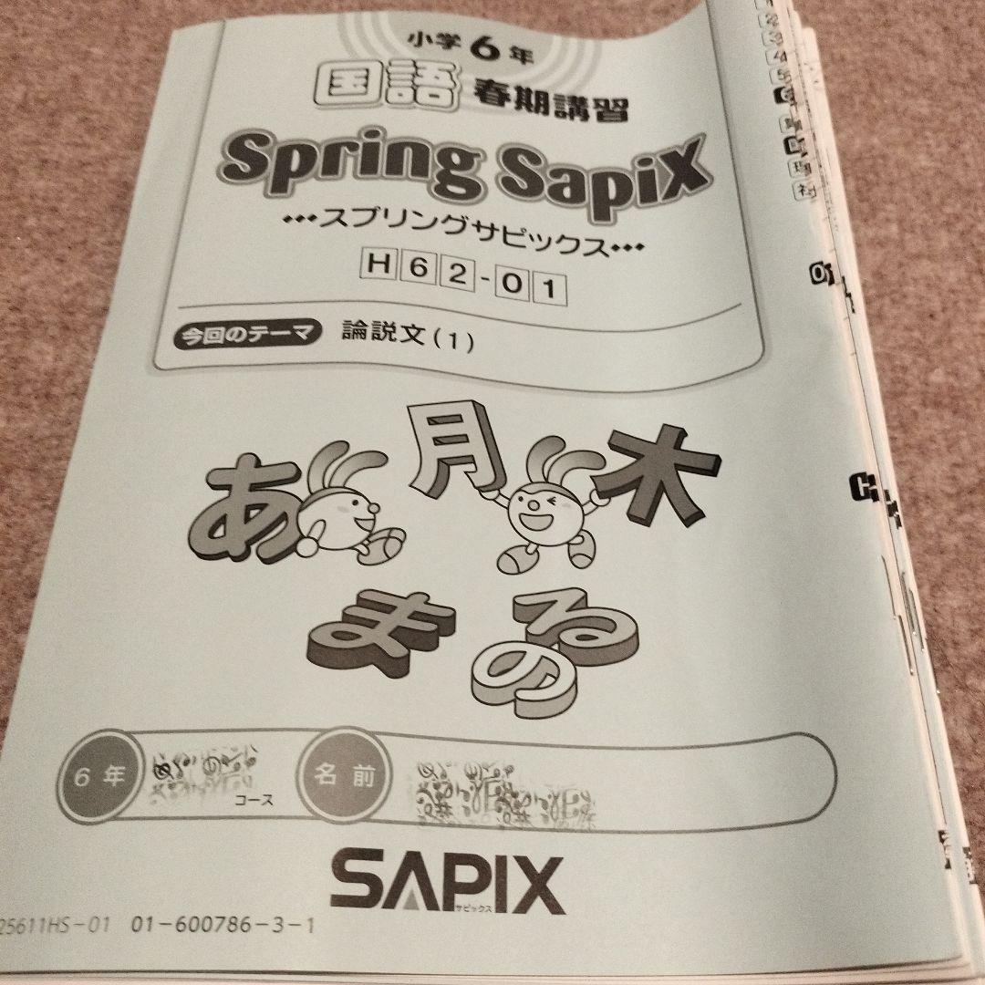 サピックス 小学6年 国語セット