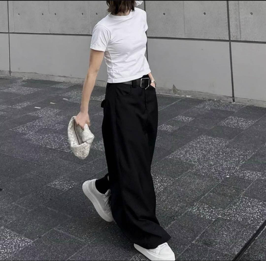 【ok.soon /オクスン】 maxi skirt ブラック サイズM