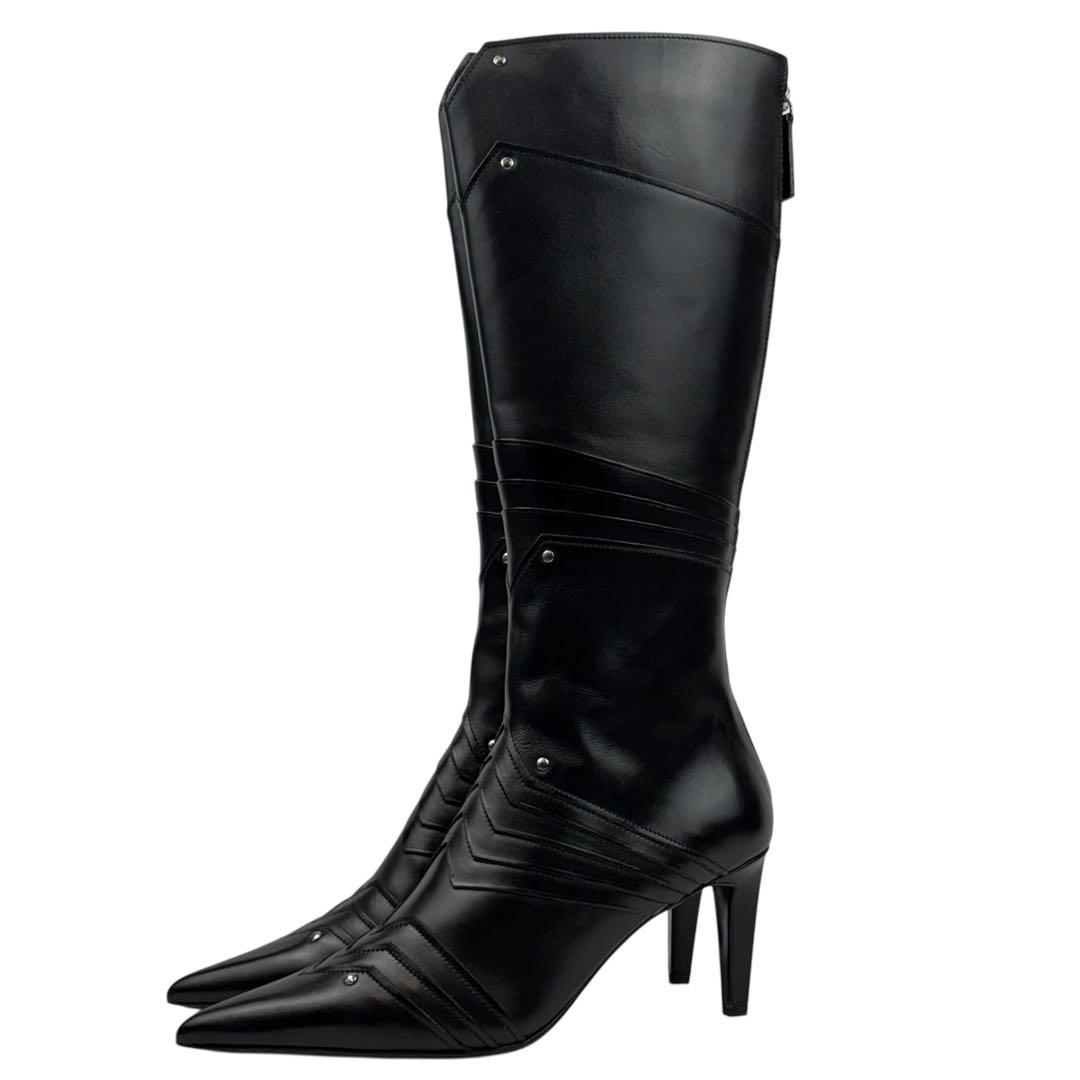 【未使用級】JIL SANDER　23.5cm 36.5 ロングブーツ　黒　細身