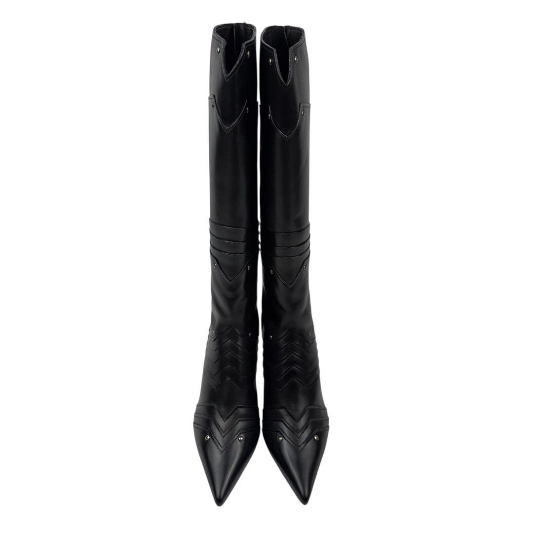 【未使用級】JIL SANDER　23.5cm 36.5 ロングブーツ　黒　細身