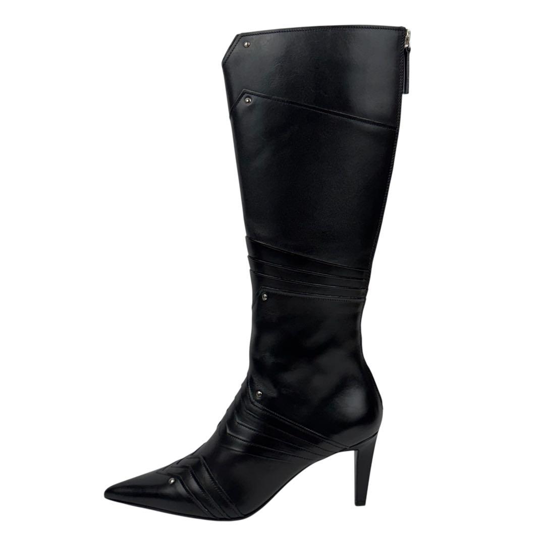 【未使用級】JIL SANDER　23.5cm 36.5 ロングブーツ　黒　細身