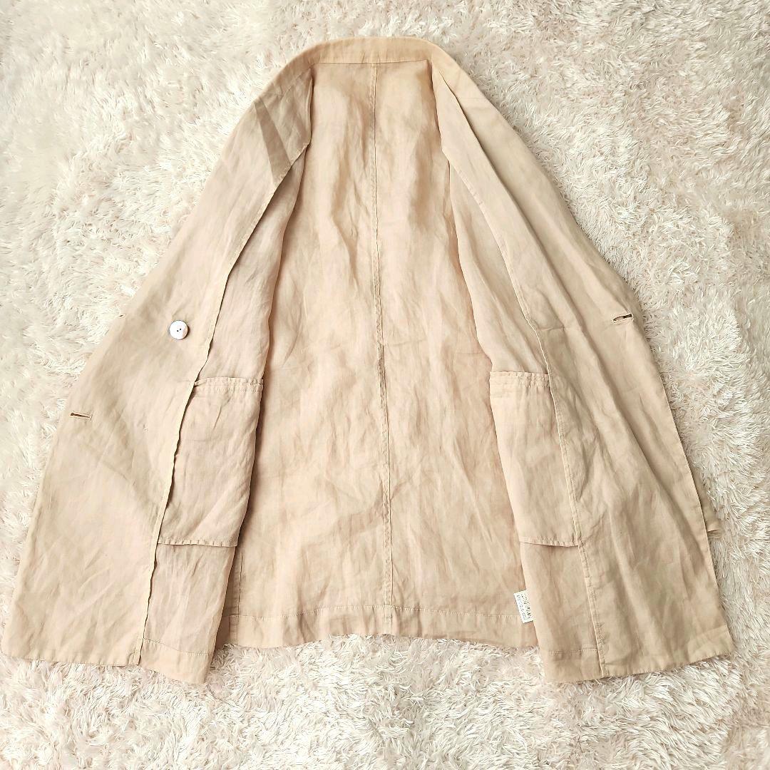 美品☆ ウィムガゼット ラミージャケット　ダブルブレスト リネン ベージュ