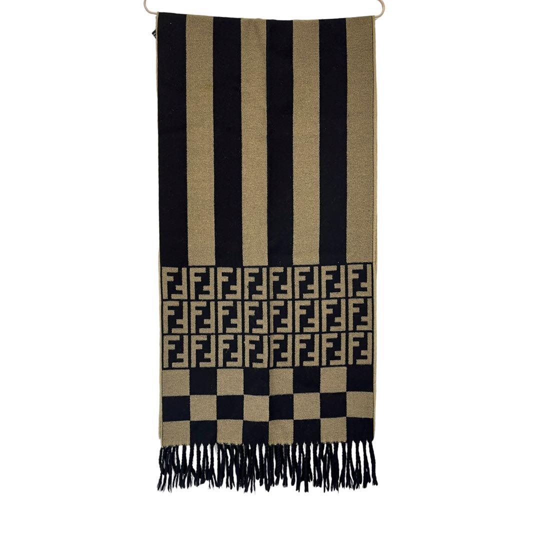 FENDI マフラー ズッカ ストライプ