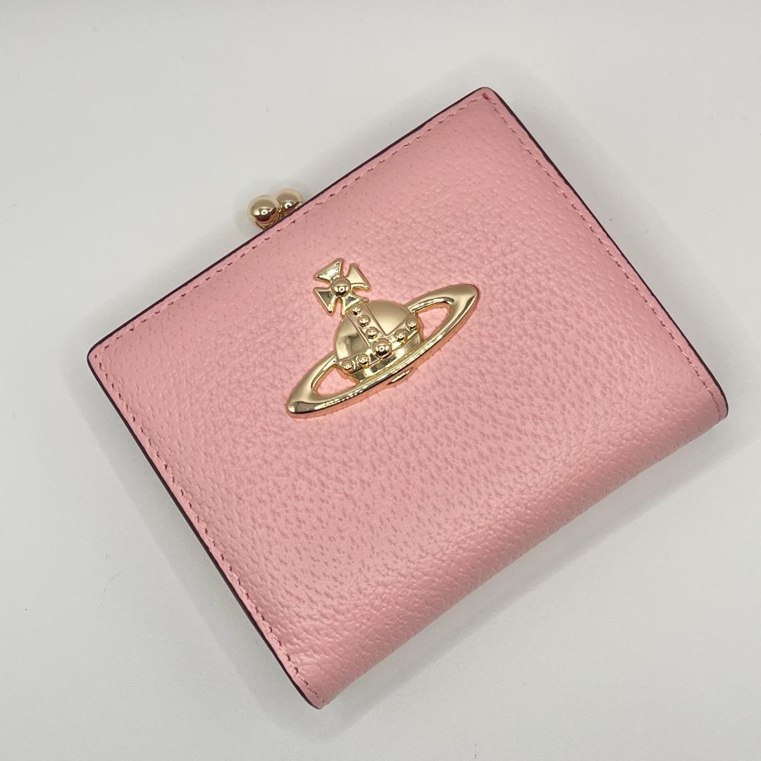 未使用 人気Vivienne Westwood 二つ折り がま口 定番 ピンク