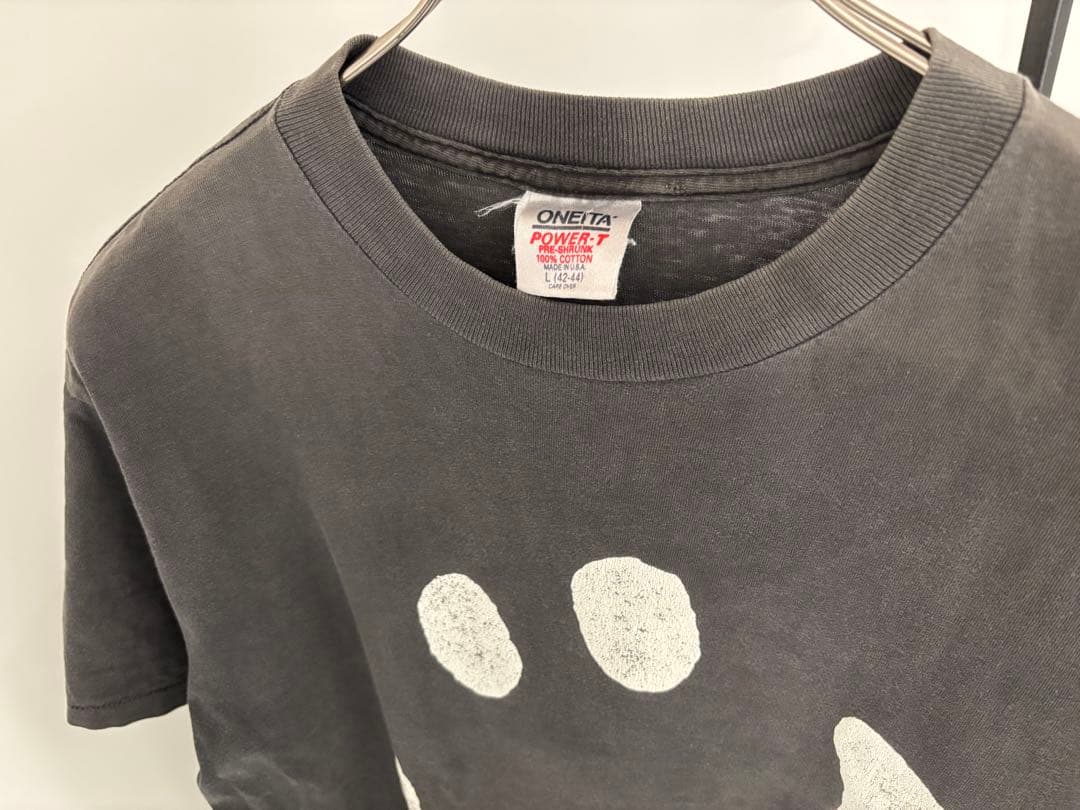 90s スマイル　Tシャツ　ブラックボディ