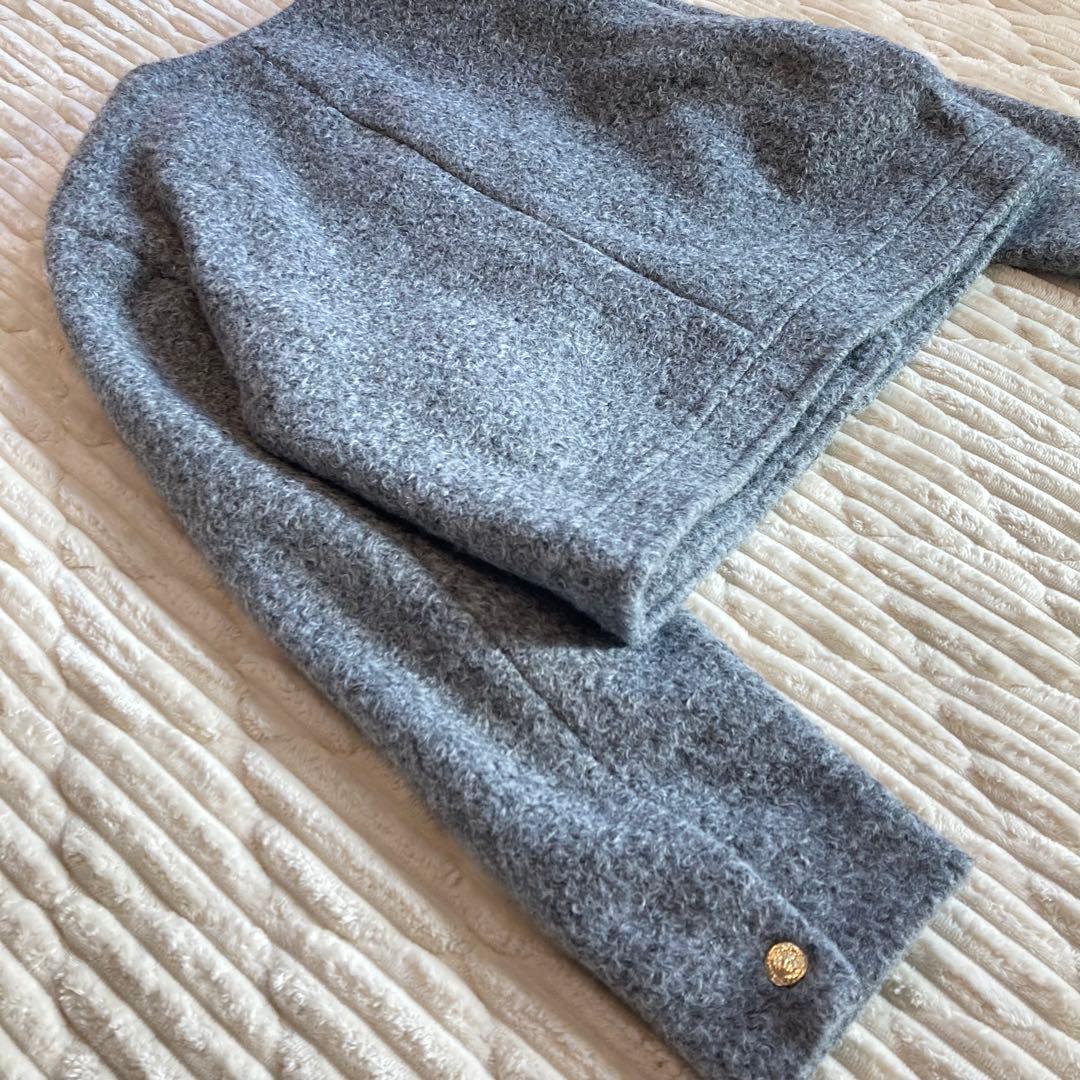 【ZARA】美品 ゴールドボタンブークレジャケット XL ノーカラー ゆったり