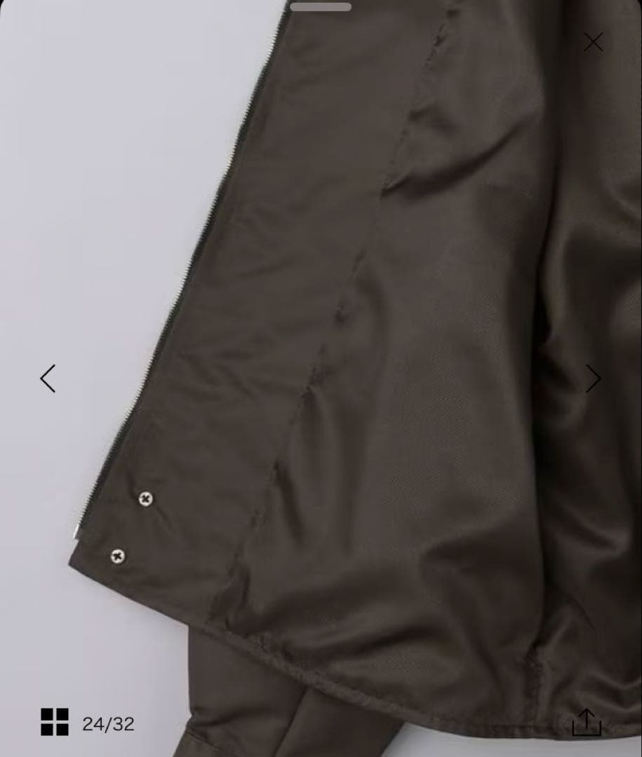 【新品】ユナイテッドアローズ ハリントンブルゾンXL ダークブラウン