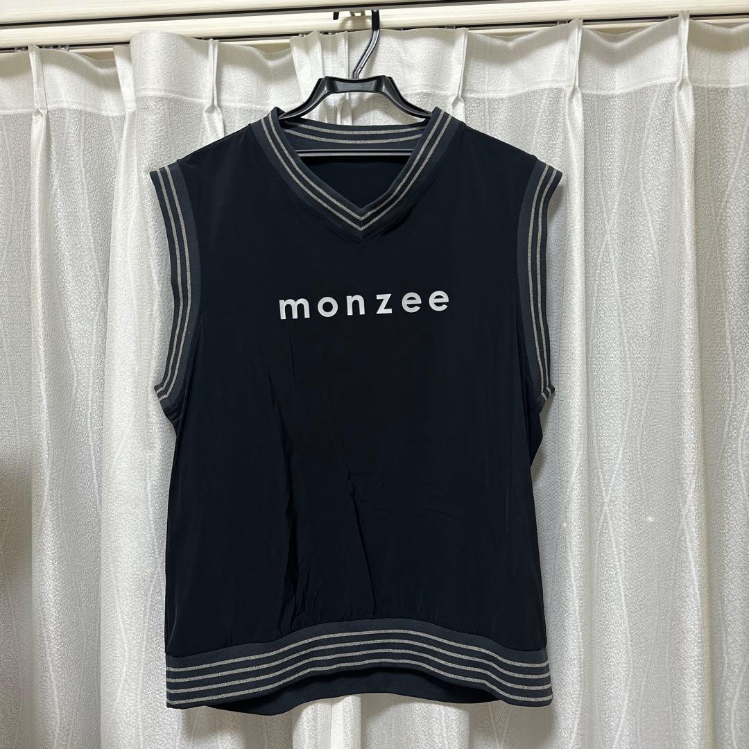 monzee メンズ ベスト M ネイビー