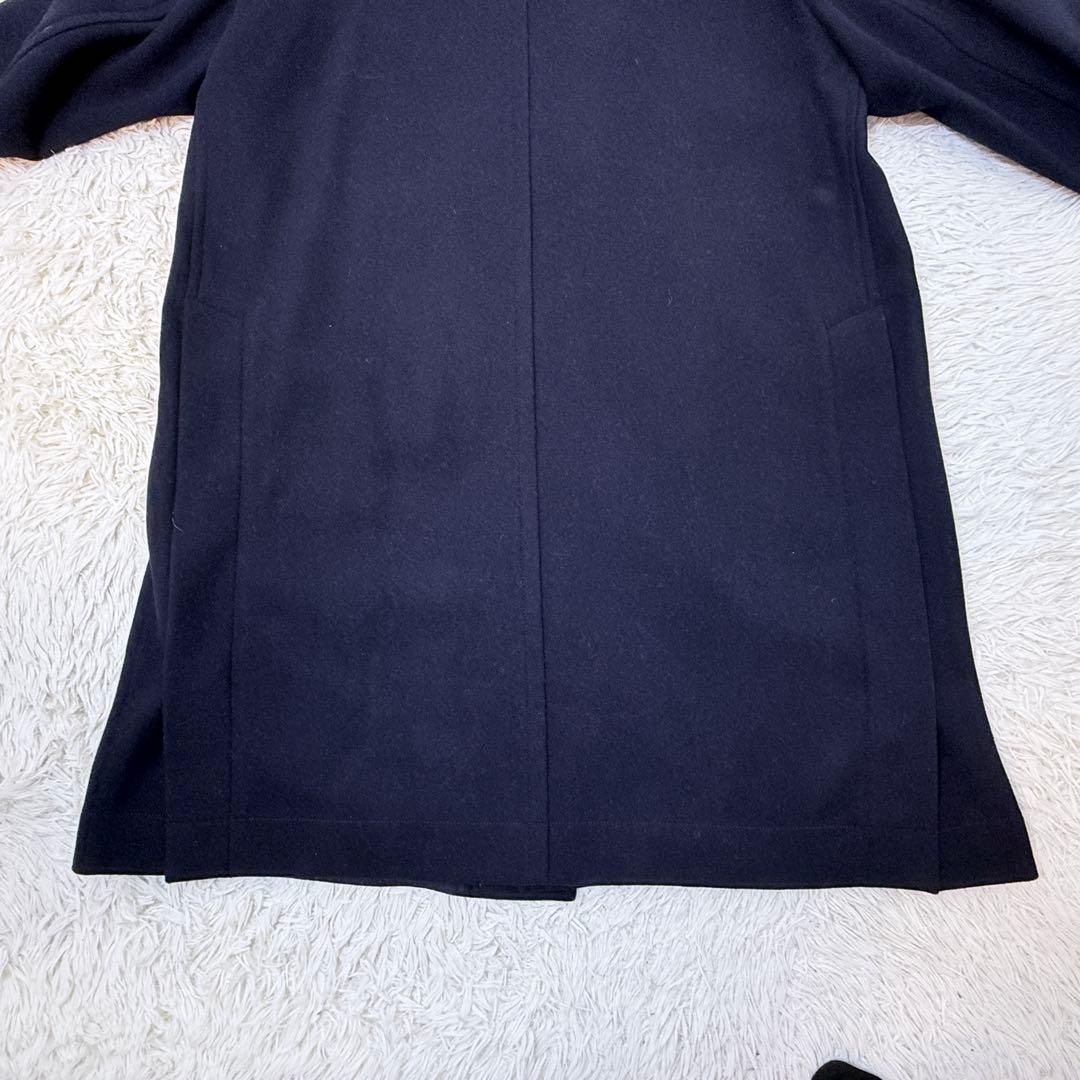 美品 ユニクロ+J XL ダッフルコート フード ネイビー トグル メンズ