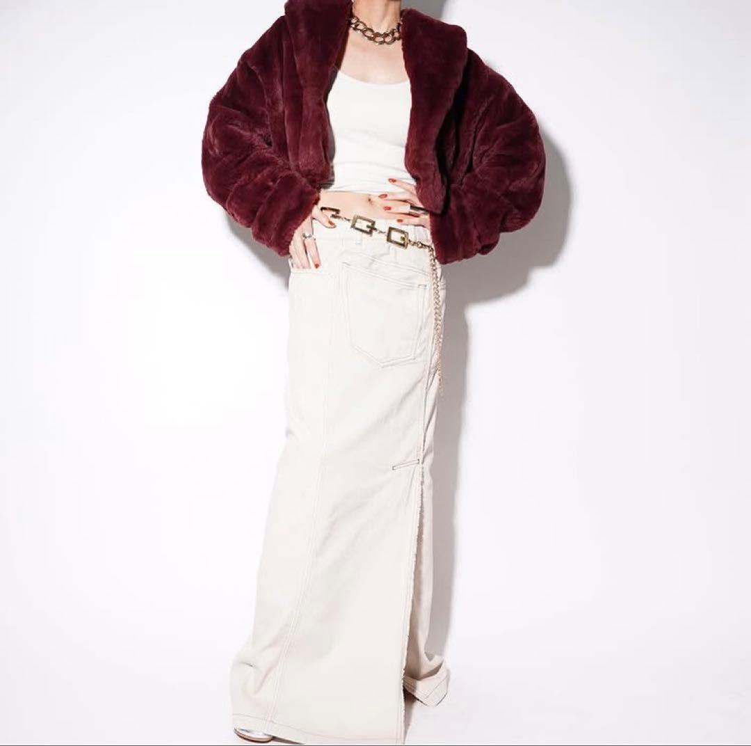 DRIES VAN NOTEN 17SS ホワイトデニム ロングスカート