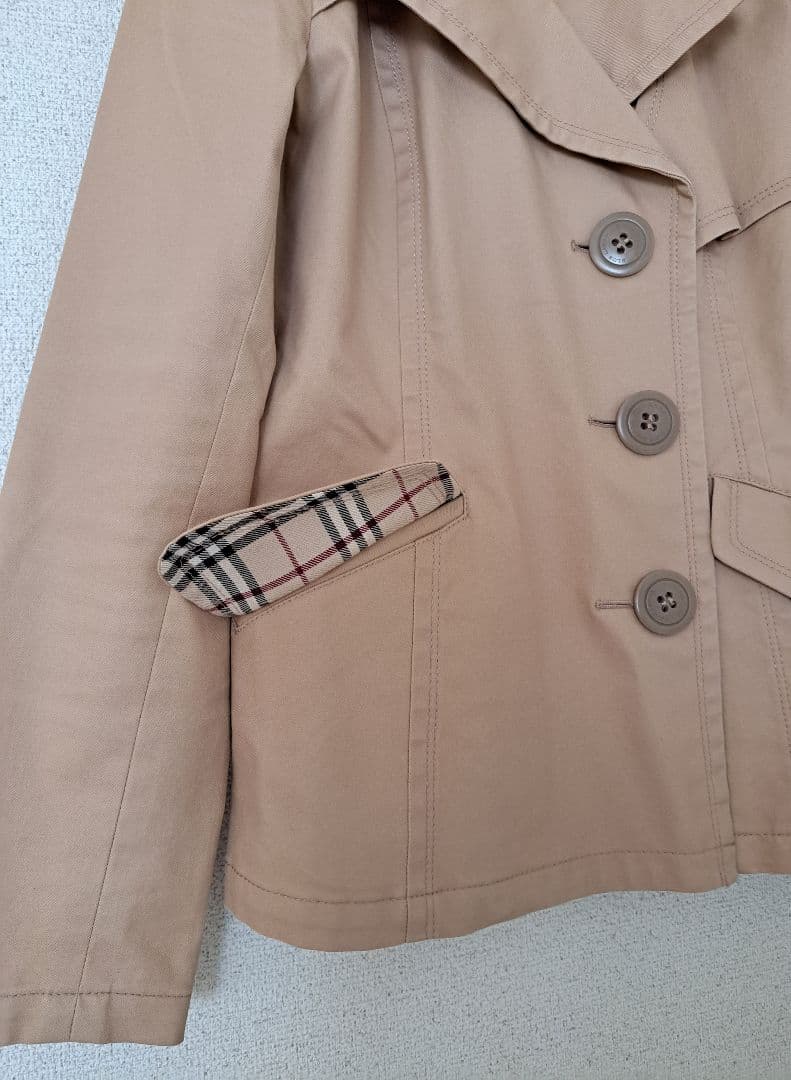 BURBERRYブルーレーベル ショートトレンチコート　ベージュ　38　春