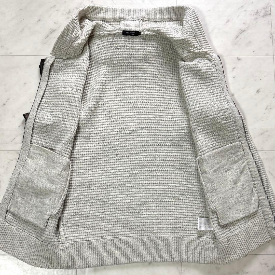 美品 BURBERRY BLACK LABEL ニット ダッフルコート ウール2