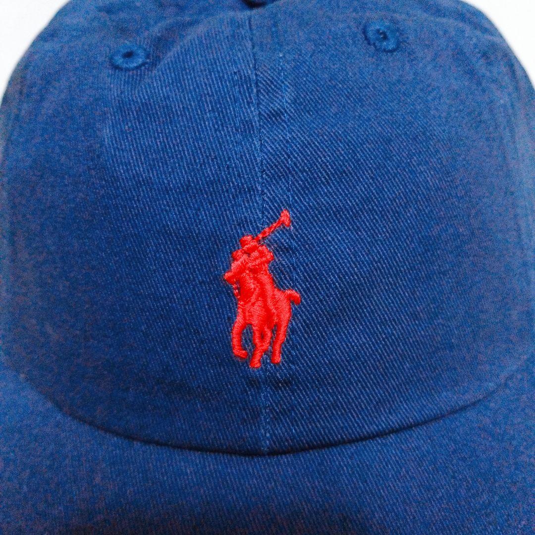 新品タグ付 ポロラルフローレン キャップ ネイビー ロゴ刺繍