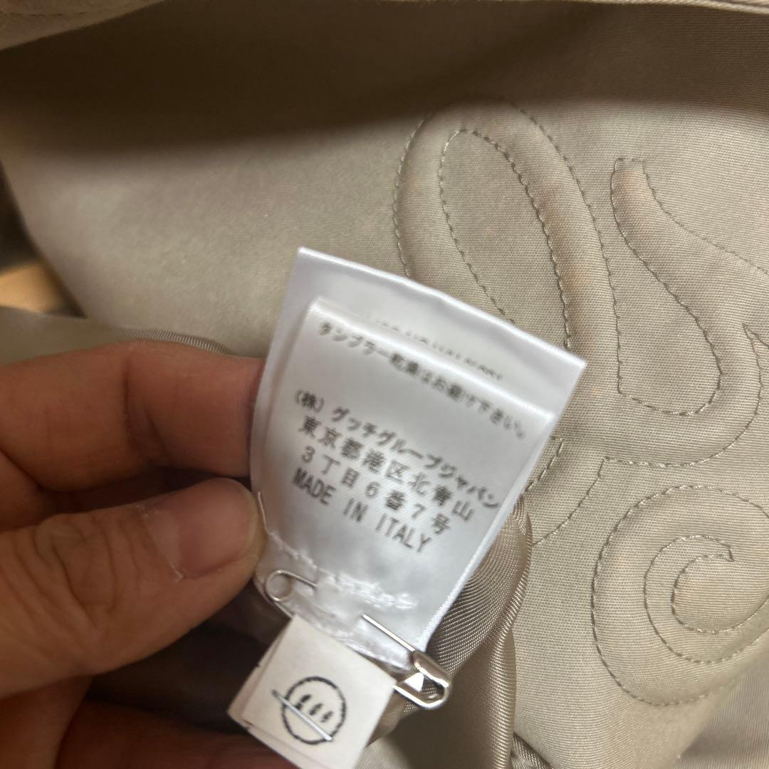 グッチGUCCI トレンチコート　全体的に黄ばみあり